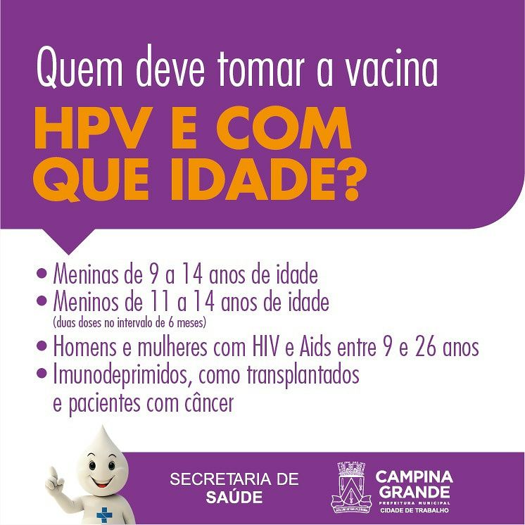 Iniciada campanha de vacinação do HPV
